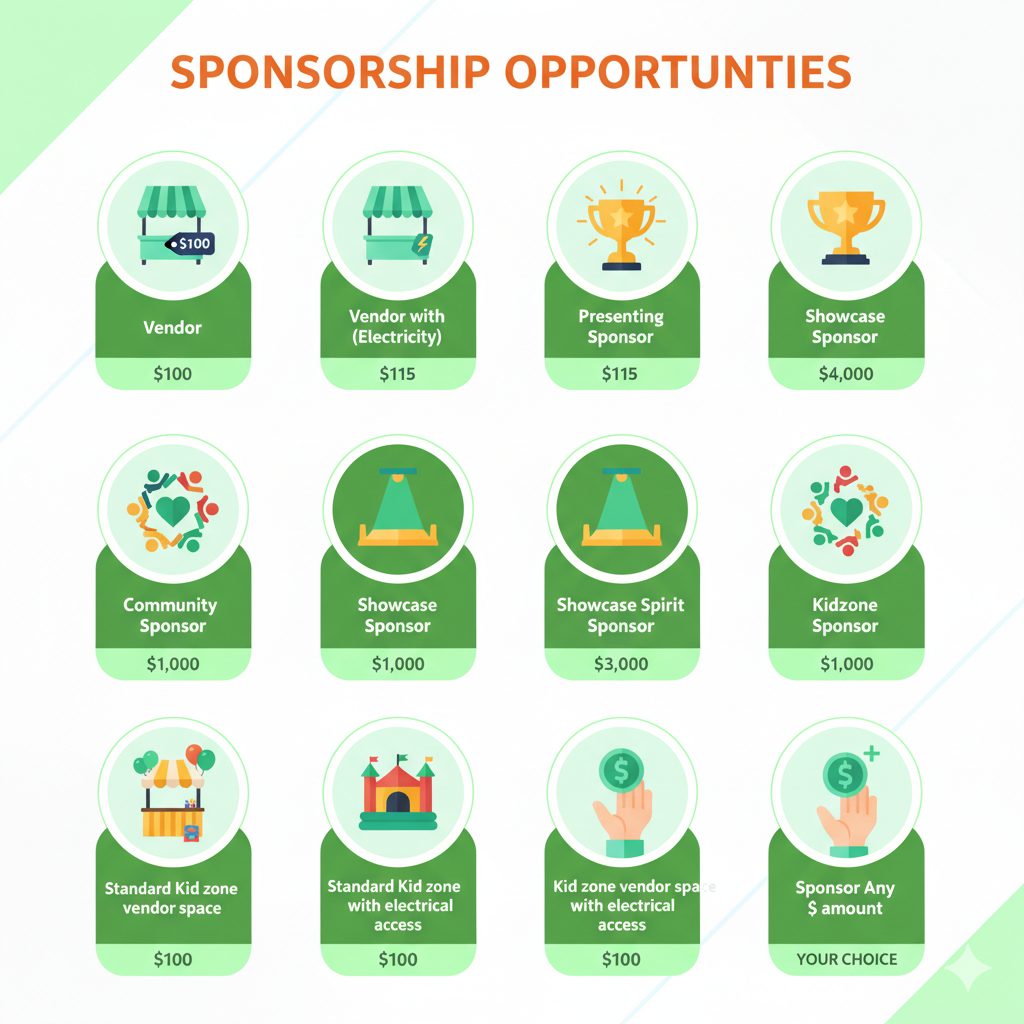 Vendor and sponsor registration pricing