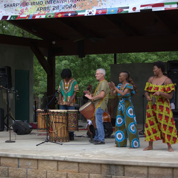 West African dance performance on the main stage